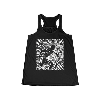 boostlete-field-day-scene-sprinter-halftone-athletic-0248 — Women's Flowy Racerback Tank (B+C 8800)
