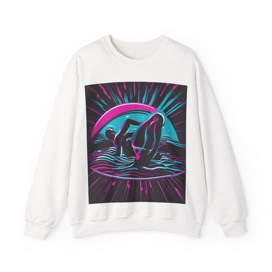 boostlete-pr-season-icon-swimmer-duotone-bold-0126 — Unisex Heavy Blend Crewneck Sweatshirt (Gildan)