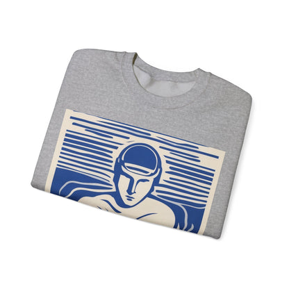 boostlete-boost-mode-icon-swimmer-motion-vector-0062 — Unisex Heavy Blend Crewneck Sweatshirt (Gildan)