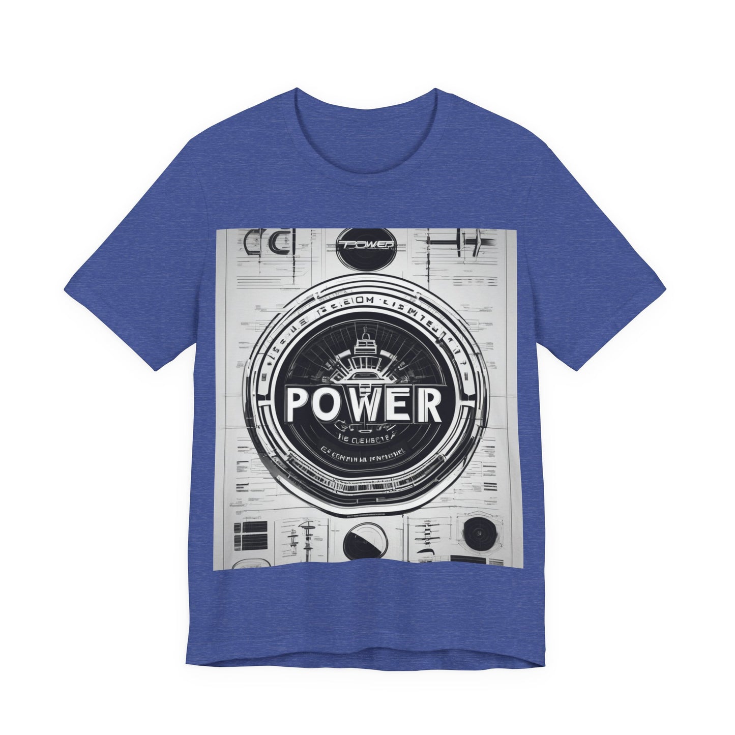 boostlete-boost-mode-type-power-in-quiet-badge-blueprint-0245 — Unisex Jersey Short Sleeve (B+C 3001)