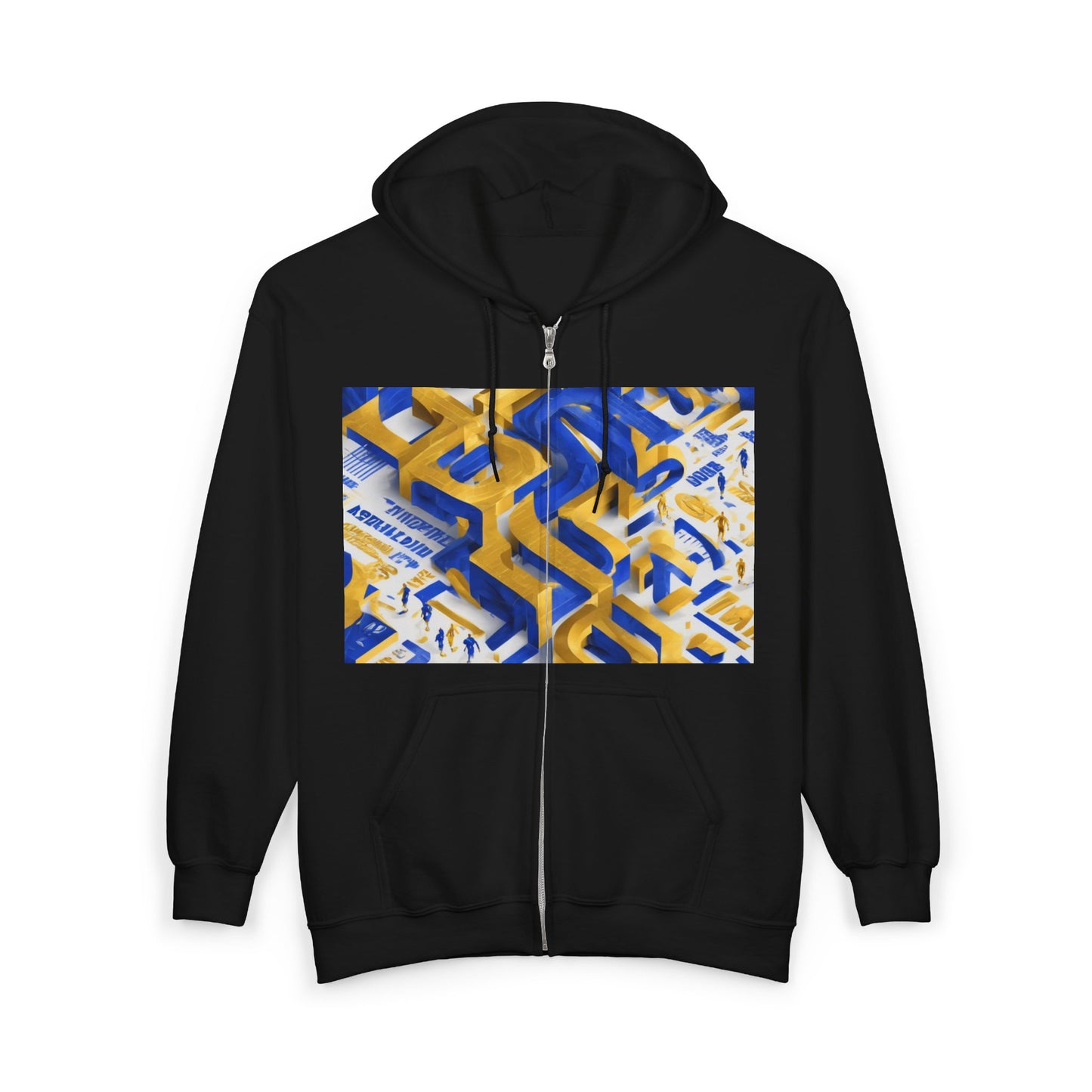 boostlete-iron-intent-type-one-more-rep-arc-isometric-0069 — Unisex Heavy Blend Full-Zip Hooded Sweatshirt