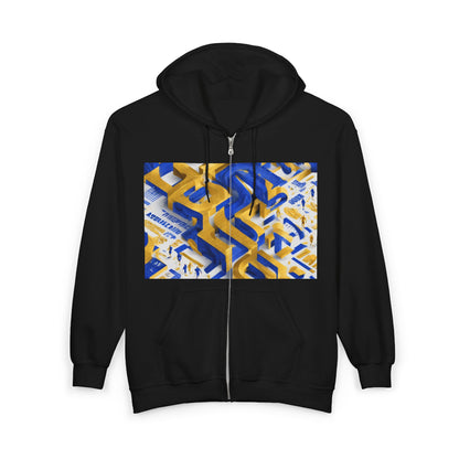 boostlete-iron-intent-type-one-more-rep-arc-isometric-0069 — Unisex Heavy Blend Full-Zip Hooded Sweatshirt