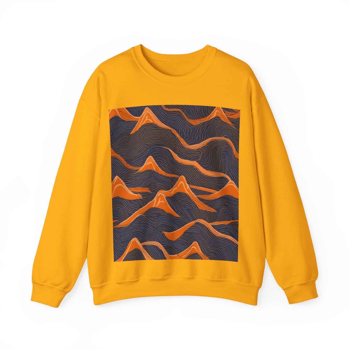 boostlete-boost-mode-pattern-topographic-engraved-0035 — Unisex Heavy Blend Crewneck Sweatshirt (Gildan)