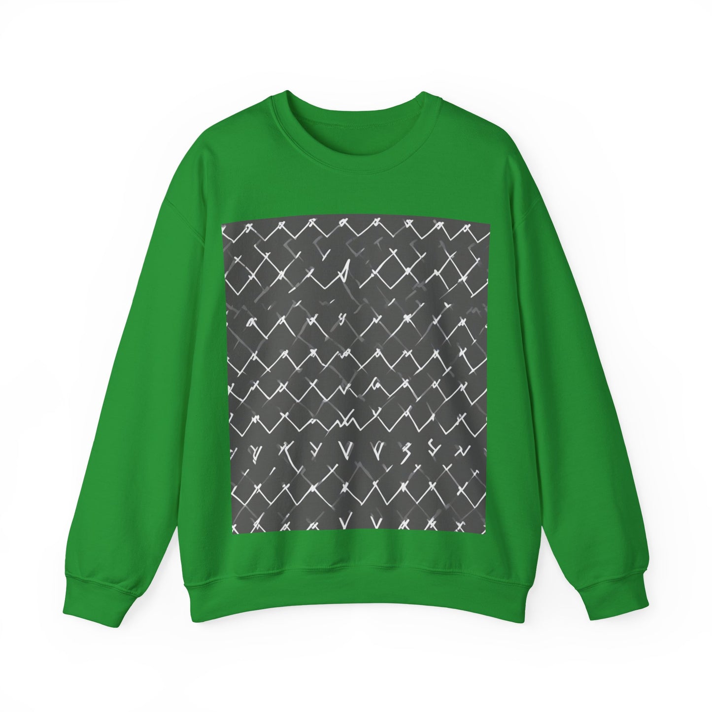 boostlete-am-crew-pattern-ekg-bold-0047 — Unisex Heavy Blend Crewneck Sweatshirt (Gildan)