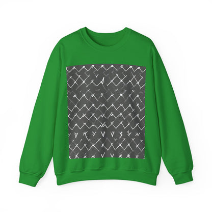boostlete-am-crew-pattern-ekg-bold-0047 — Unisex Heavy Blend Crewneck Sweatshirt (Gildan)