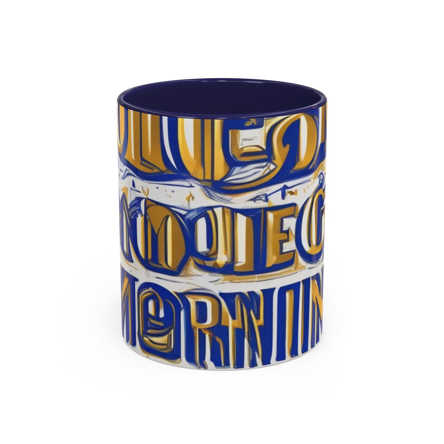 boostlete-am-crew-type-own-the-morning-outline-over-solid-vector-0429 — Accent Mug 11/15oz