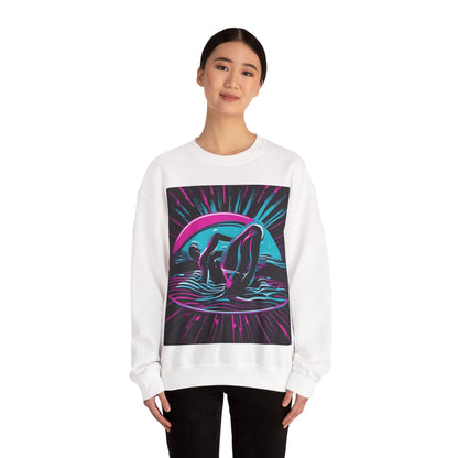 boostlete-pr-season-icon-swimmer-duotone-bold-0126 — Unisex Heavy Blend Crewneck Sweatshirt (Gildan)