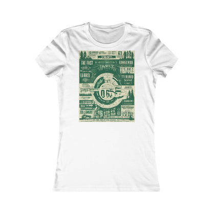 boostlete-mile-by-mile-type-fast-is-earned-big-blueprint-0041 — Women's Favorite Tee (B+C 6004)