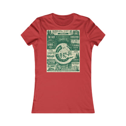 boostlete-mile-by-mile-type-fast-is-earned-big-blueprint-0041 — Women's Favorite Tee (B+C 6004)