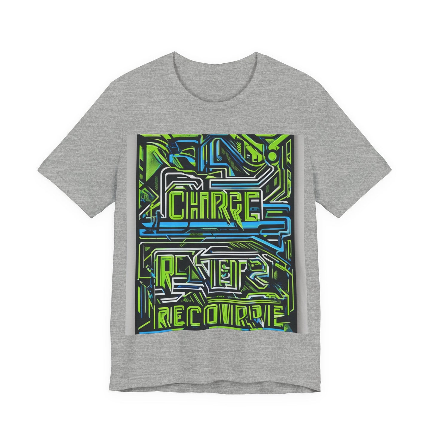 boostlete-pr-season-type-charge-train-recover-outline-over-solid-geometric-0129 — Unisex Jersey Short Sleeve (B+C 3001)