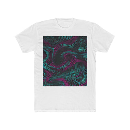 boostlete-am-crew-pattern-topographic-monoline-0075 — Unisex Cotton Crew Tee (NL 3600)
