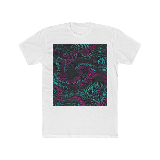 boostlete-am-crew-pattern-topographic-monoline-0075 — Unisex Cotton Crew Tee (NL 3600)