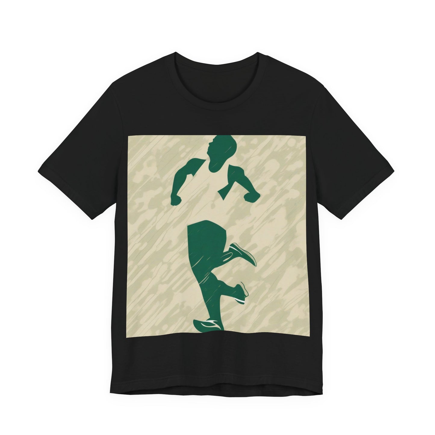 boostlete-am-crew-icon-runner-grainy-blueprint-0134 — Unisex Jersey Short Sleeve (B+C 3001)