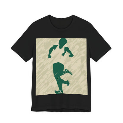 boostlete-am-crew-icon-runner-grainy-blueprint-0134 — Unisex Jersey Short Sleeve (B+C 3001)