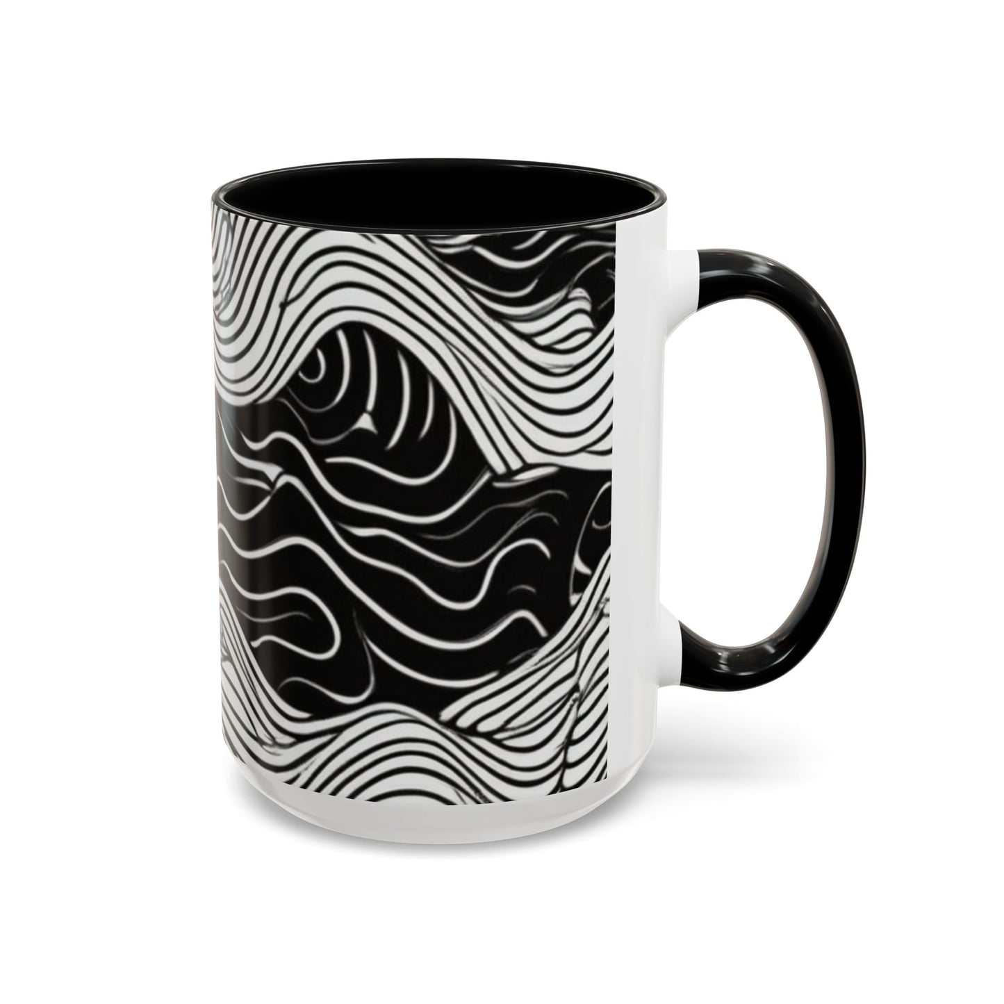 boostlete-field-day-pattern-topographic-line-art-0239 — Accent Mug 11oz/15oz