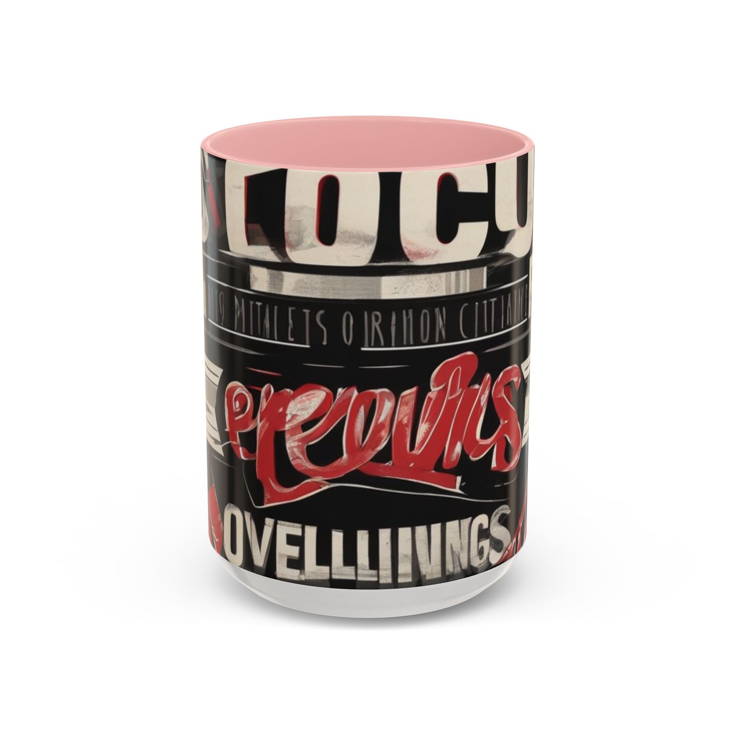 boostlete-mile-by-mile-type-focus-over-feelings-split-retro-0841 — Accent Mug 11/15oz