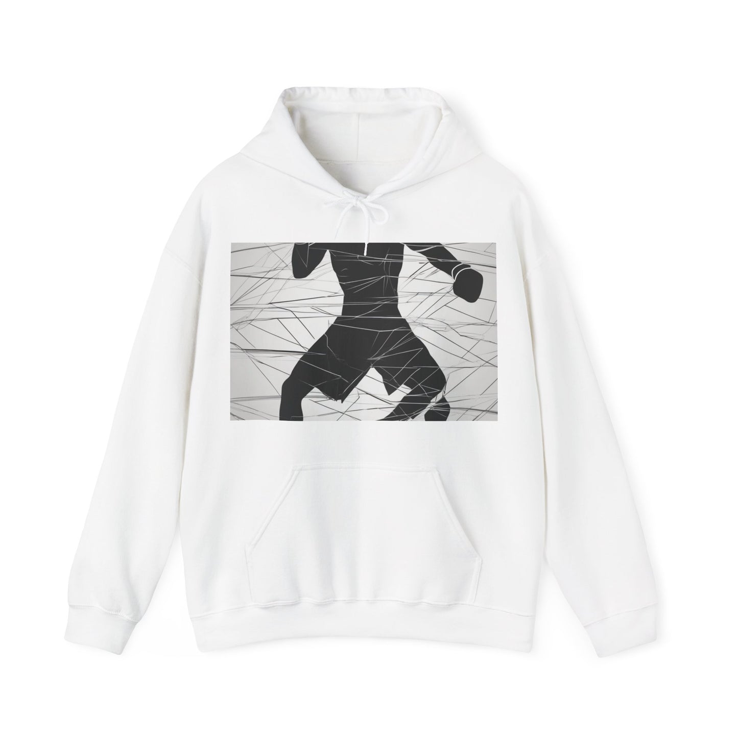 boostlete-mile-by-mile-scene-boxer-motion-geometric-0028 — Unisex Heavy Blend Hooded Sweatshirt (Gildan)