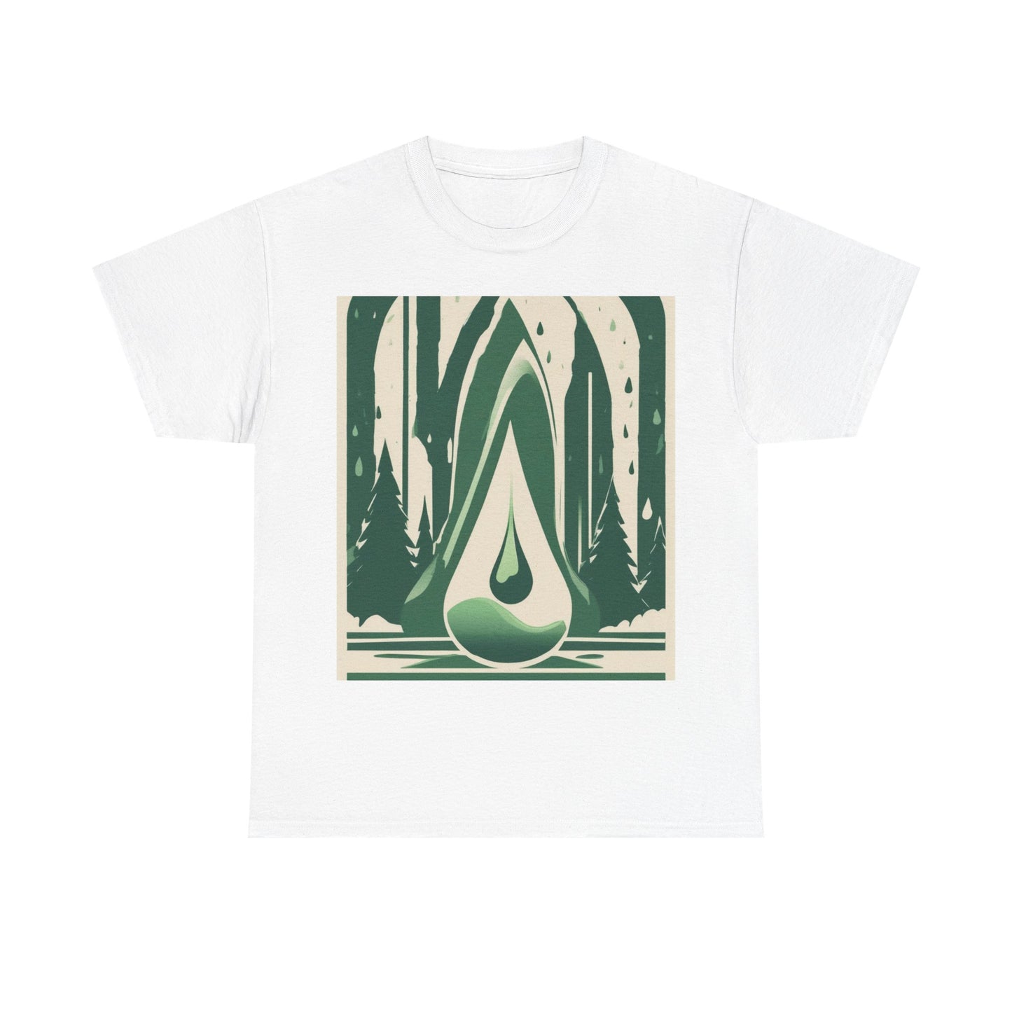 boostlete-quiet-power-icon-water-glitch-retro-0186 — Unisex Heavy Cotton Tee (Gildan 5000)