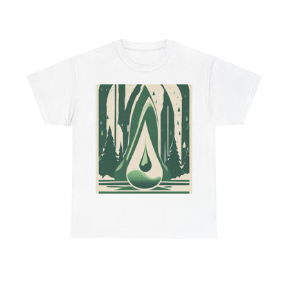 boostlete-quiet-power-icon-water-glitch-retro-0186 — Unisex Heavy Cotton Tee (Gildan 5000)