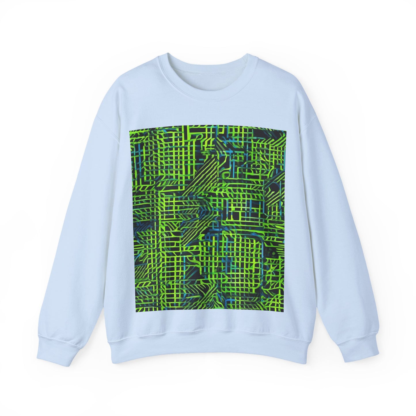 boostlete-quiet-power-pattern-stair-steps-industrial-0751 — Unisex Heavy Blend Crewneck (G18000)