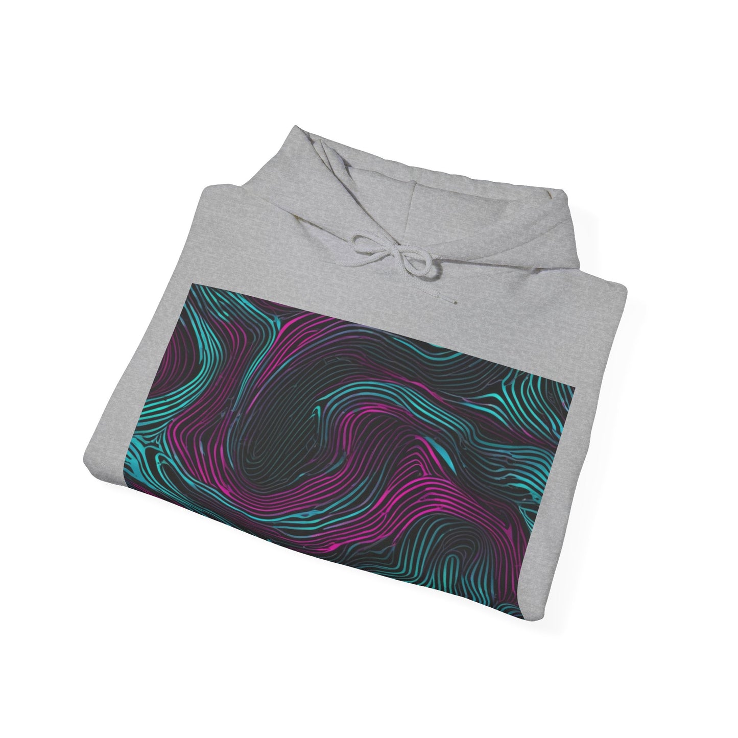 boostlete-am-crew-pattern-topographic-monoline-0075 — Unisex Heavy Blend Hooded Sweatshirt (Gildan)