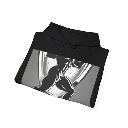 boostlete-mile-by-mile-scene-lunge-3d-athletic-0020 — Unisex Heavy Blend Hooded Sweatshirt (Gildan)