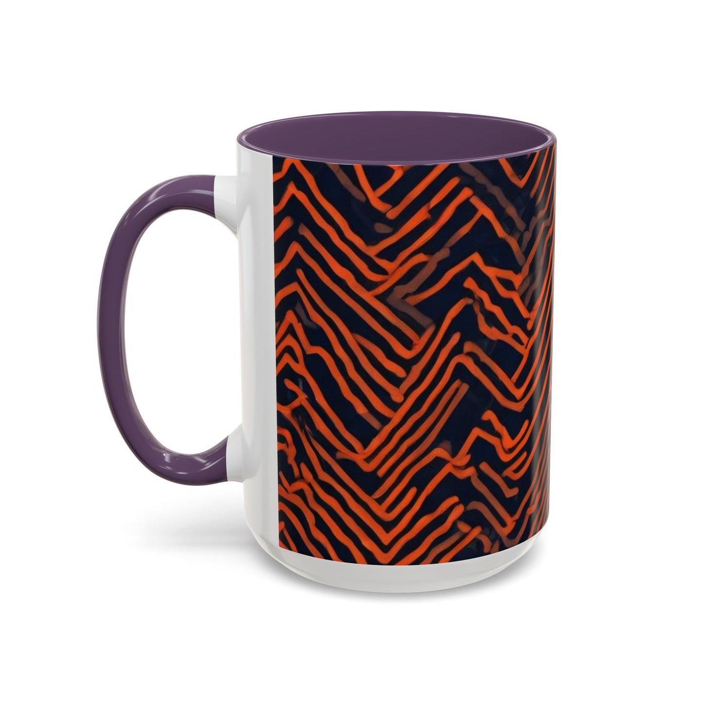 boostlete-field-day-pattern-ekg-modern-0087 — Accent Mug 11oz/15oz