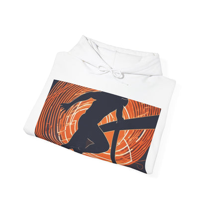 boostlete-iron-intent-scene-hurdler-neon-modern-0264 — Unisex Heavy Blend Hooded Sweatshirt (Gildan)