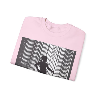 boostlete-am-crew-scene-hurdler-halftone-badge-0956 — Unisex Heavy Blend Crewneck (G18000)