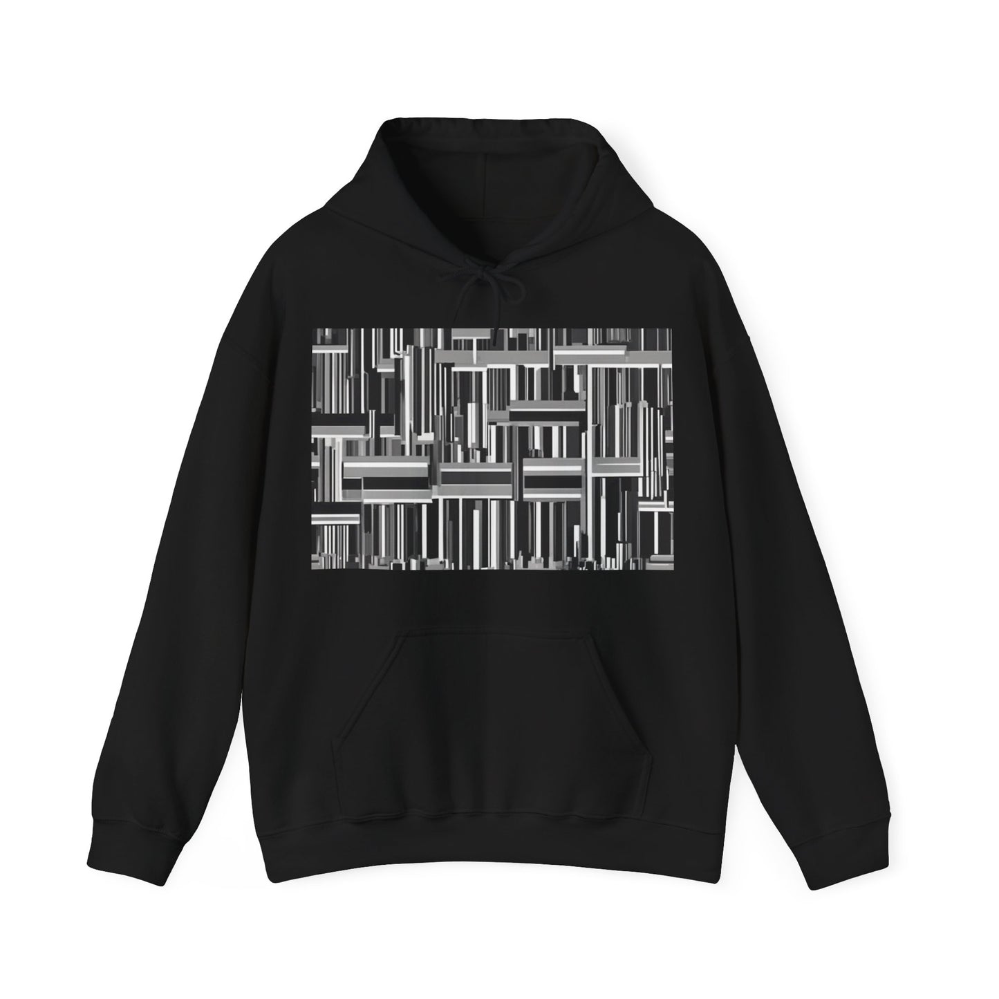 boostlete-recovery-progress-pattern-barcode-isometric-1023 — Unisex Heavy Blend Hoodie (G18500)