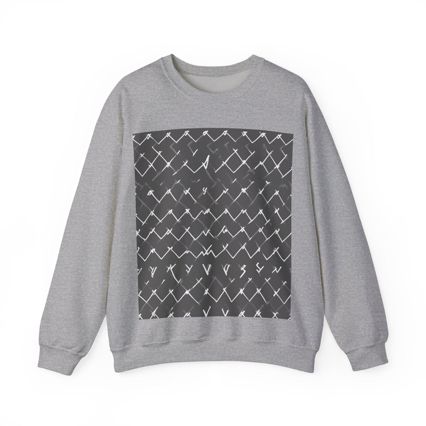 boostlete-am-crew-pattern-ekg-bold-0047 — Unisex Heavy Blend Crewneck Sweatshirt (Gildan)