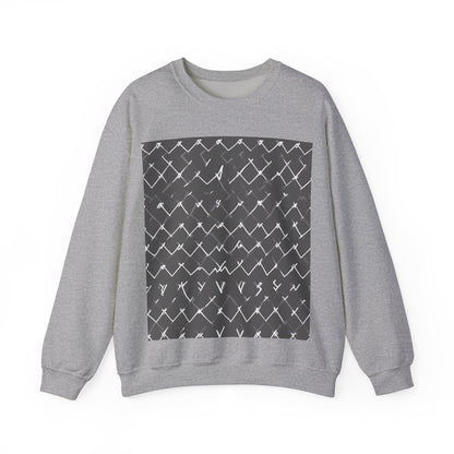 boostlete-am-crew-pattern-ekg-bold-0047 — Unisex Heavy Blend Crewneck Sweatshirt (Gildan)