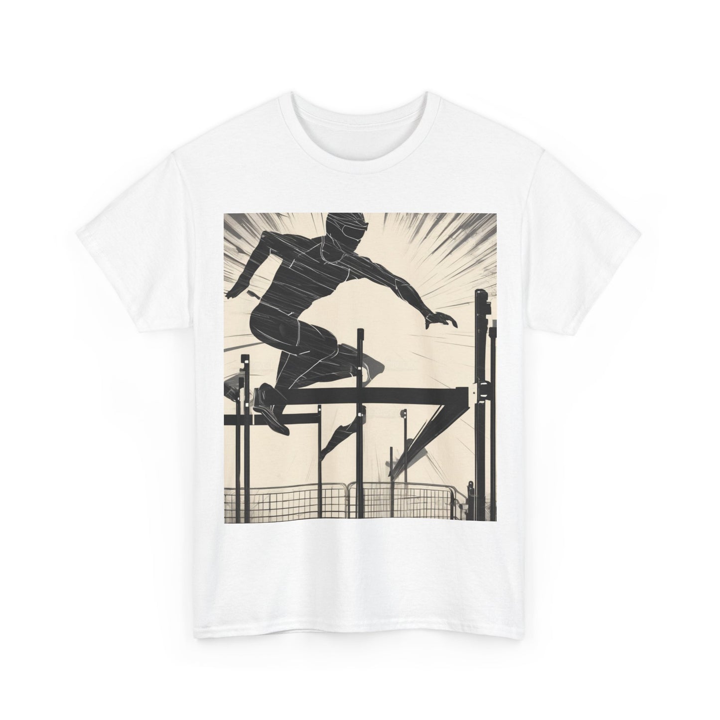 boostlete-iron-intent-scene-hurdler-speed-blueprint-0152 — Unisex Heavy Cotton Tee (Gildan 5000)