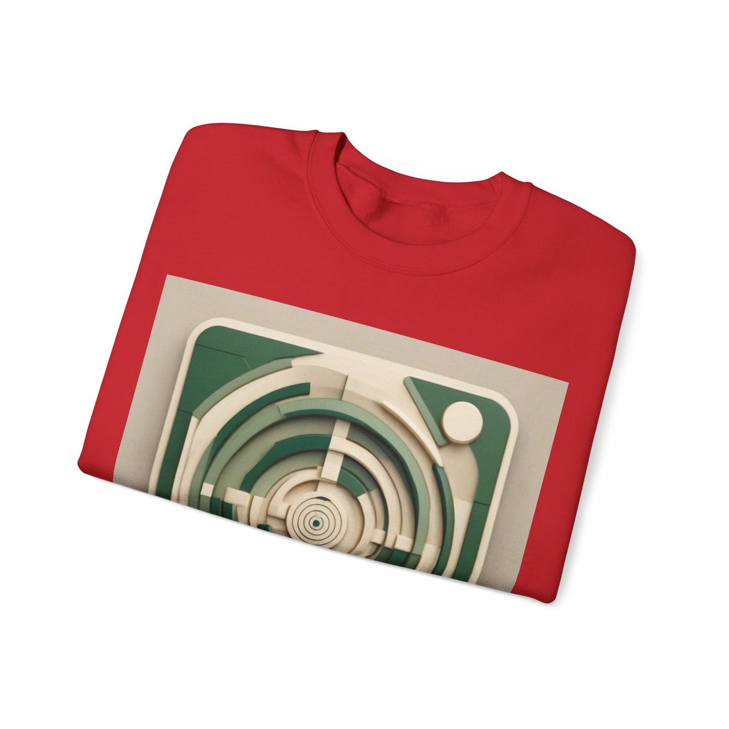 boostlete-mile-by-mile-icon-target-3d-modern-0306 — Unisex Heavy Blend Crewneck (G18000)