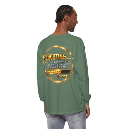 Rebooting Loading Graphic Long Sleeve T-Shirt