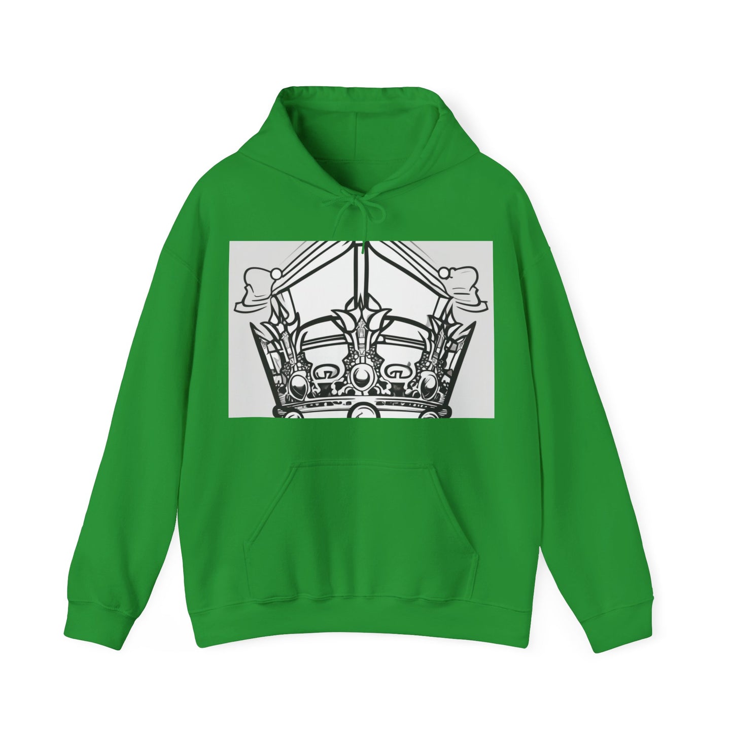 boostlete-quiet-power-icon-crown-outline-badge-0130 — Unisex Heavy Blend Hooded Sweatshirt (Gildan)
