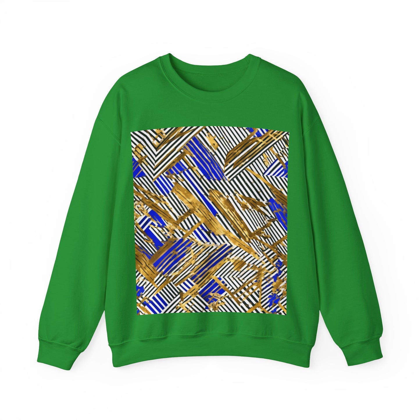 boostlete-boost-mode-pattern-diagonal-monoline-0015 — Unisex Heavy Blend Crewneck Sweatshirt (Gildan)