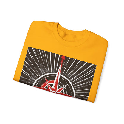 boostlete-boost-mode-icon-compass-chalk-vector-1382 — Unisex Heavy Blend Crewneck (G18000)