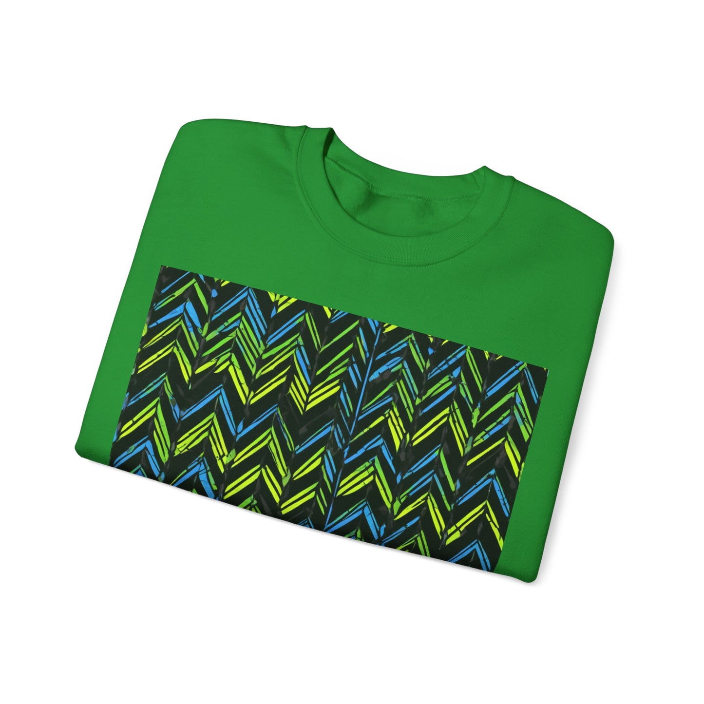 boostlete-mile-by-mile-pattern-chevron-monoline-0051 — Unisex Heavy Blend Crewneck Sweatshirt (Gildan)