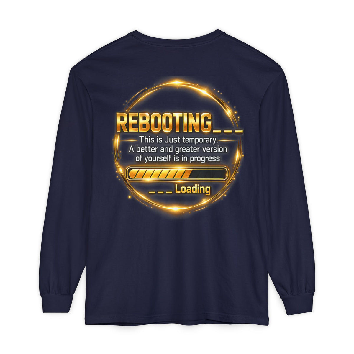 Rebooting Loading Graphic Long Sleeve T-Shirt