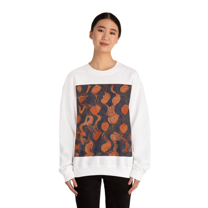 boostlete-iron-intent-pattern-topographic-engraved-0019 — Unisex Heavy Blend Crewneck Sweatshirt (Gildan)
