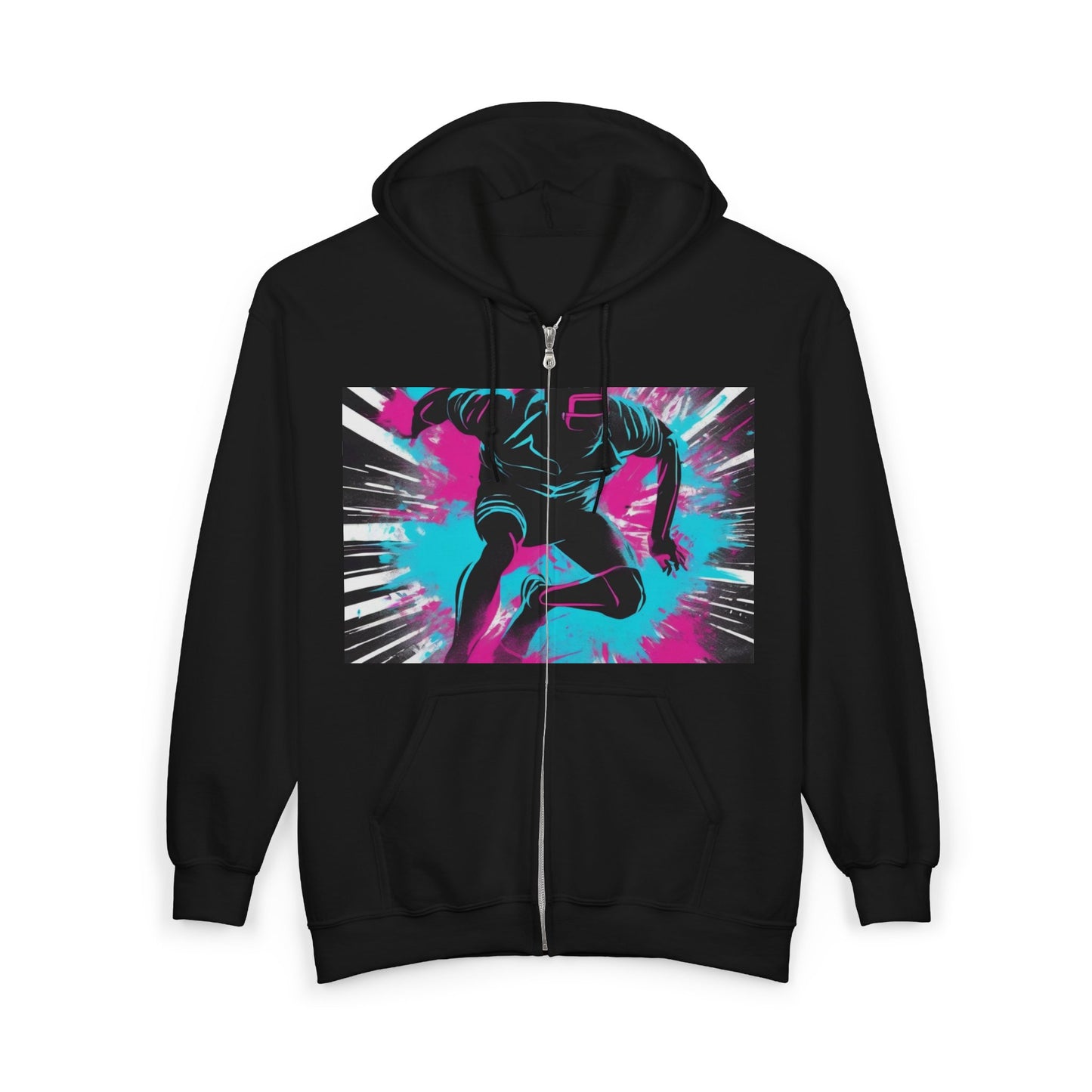 boostlete-recovery-progress-scene-sprinter-chalk-bold-0220 — Unisex Heavy Blend Full-Zip Hooded Sweatshirt