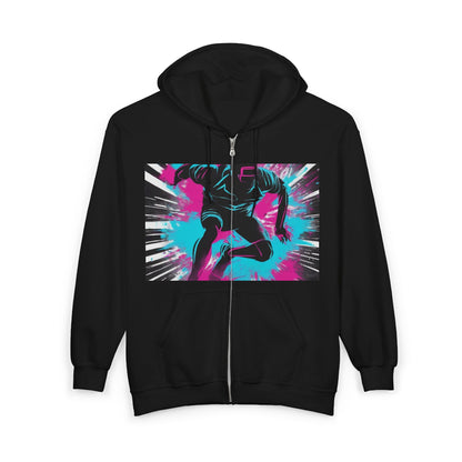 boostlete-recovery-progress-scene-sprinter-chalk-bold-0220 — Unisex Heavy Blend Full-Zip Hooded Sweatshirt