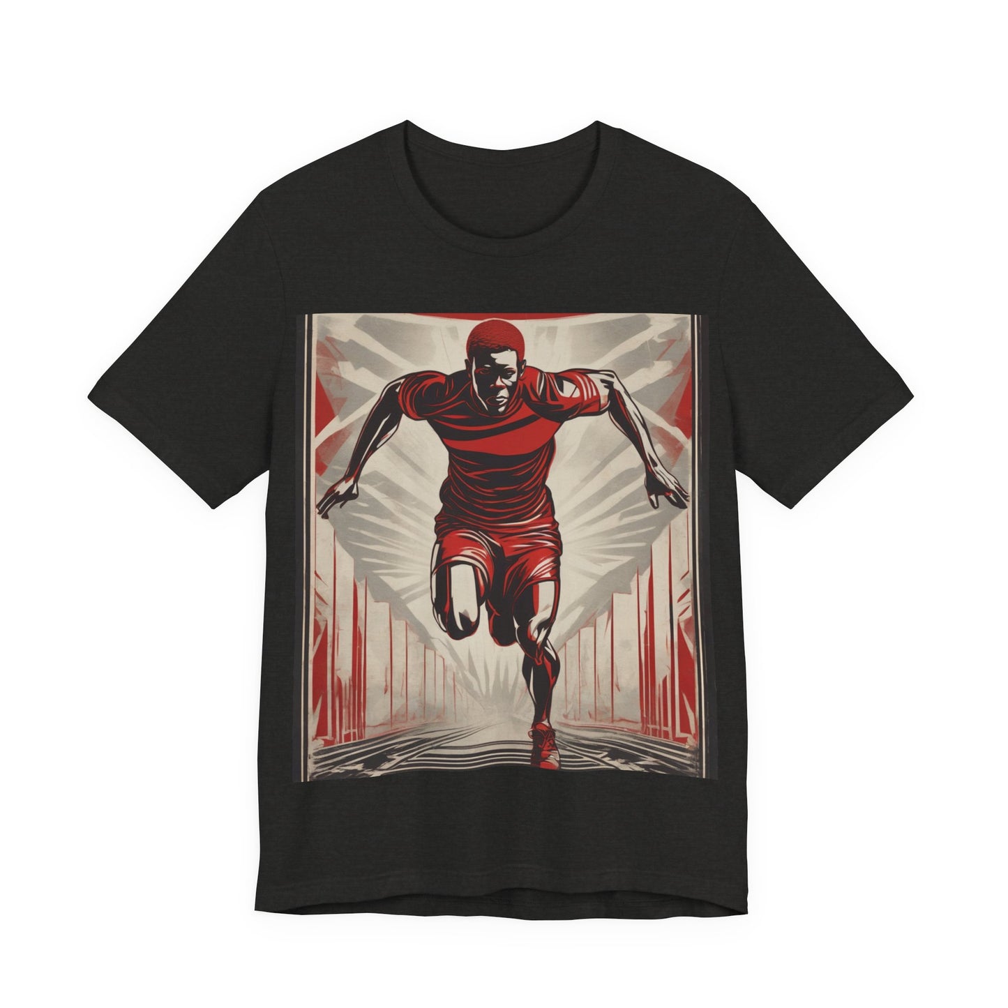 boostlete-am-crew-scene-sprinter-outline-athletic-0228 — Unisex Jersey Short Sleeve (B+C 3001)