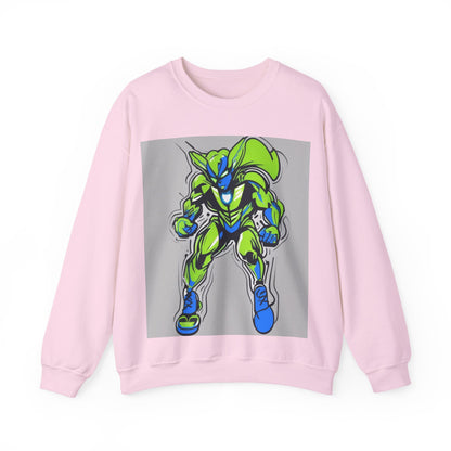 boostlete-quiet-power-type-boost-mode-on-outline-over-solid-modern-0741 — Unisex Heavy Blend Crewneck (G18000)