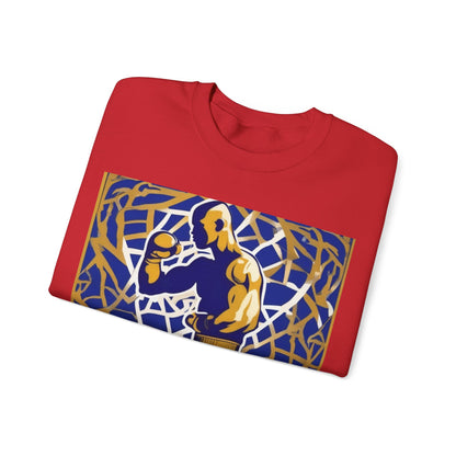 boostlete-field-day-scene-boxer-offset-paper-0776 — Unisex Heavy Blend Crewneck (G18000)