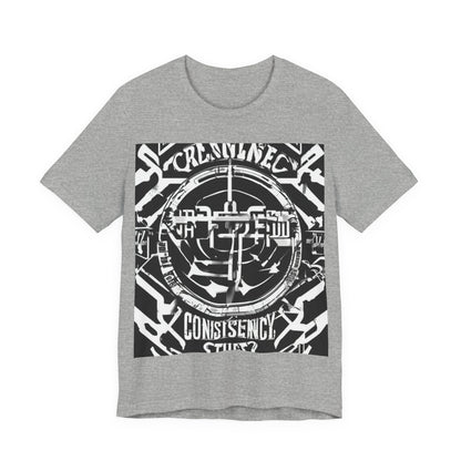 boostlete-am-crew-type-consistency-is-the-flex-centered-industrial-0137 — Unisex Jersey Short Sleeve (B+C 3001)