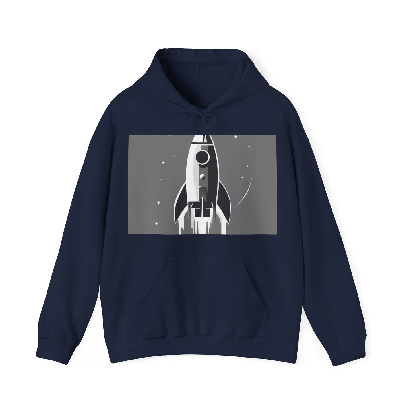 boostlete-field-day-icon-rocket-soft-monoline-1718 — Unisex Heavy Blend Hoodie (G18500)
