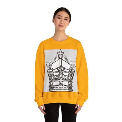 boostlete-quiet-power-icon-crown-outline-badge-0130 — Unisex Heavy Blend Crewneck Sweatshirt (Gildan)