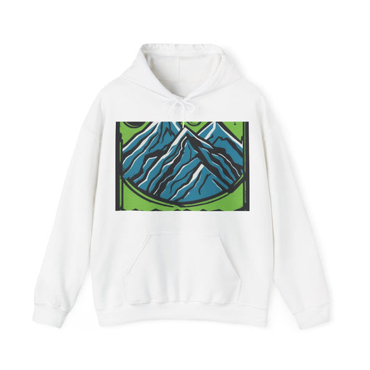 boostlete-pr-season-icon-mountain-grainy-badge-0154 — Unisex Heavy Blend Hooded Sweatshirt (Gildan)